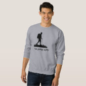Weiter sanft – Minimal-Text-Pullover-T-Shirt Sweatshirt (Vorne ganz)