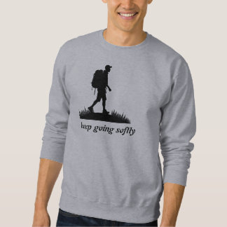 Weiter sanft – Minimal-Text-Pullover-T-Shirt Sweatshirt