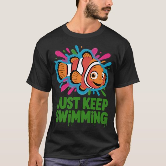 Weiter schwimmen T-Shirt (Vorderseite)