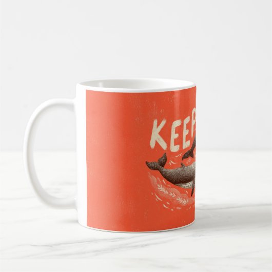 Weiter Schwimmen Wale Kaffeetasse (Links)