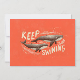 Weiter Schwimmen Wale Karte