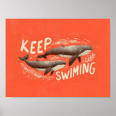 Weiter Schwimmen Wale Poster (Vorne)