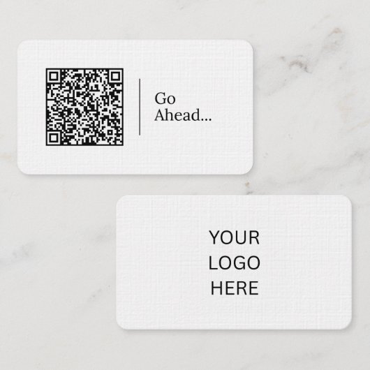 Weiter so... | Anpassbarer QR-Code und Logo Visitenkarte (Vorne/Hinten)