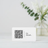 Weiter so... | Anpassbarer QR-Code und Logo Visitenkarte (Stehend Vorderseite)