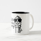 Weiter und sind gehen Llamazing Kaffee-Tasse Zweifarbige Tasse (VorderseiteRechts)