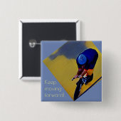 Weiter Vorwärts Radfahrer Knopf Pin Button (Vorne & Hinten)
