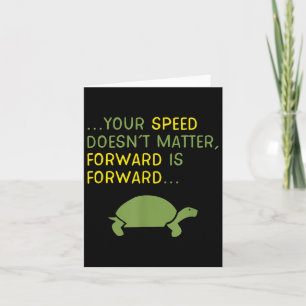 Weiter Vorwärts Schildkröte - Positive Motivations Dankeskarte