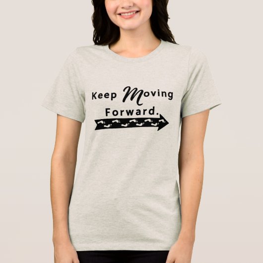 Weiter Vorwärts Tri-Blend Shirt (Vorderseite)