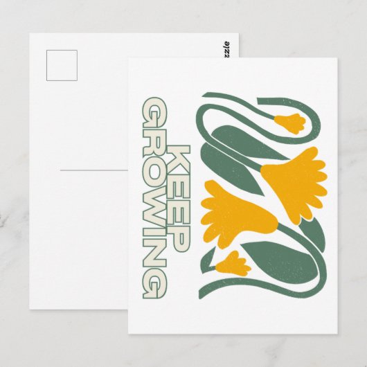Weiter wachsen postkarte (Vorne/Hinten)
