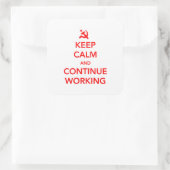 Weiterarbeiten Quadratischer Aufkleber (Tasche)