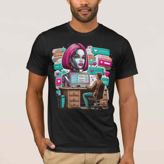 Weitere 萌 え I Liebe Chatbots Ai Robots Futuristic T-Shirt (Vorderseite)
