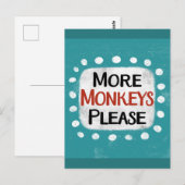 Weitere Affen Bitte Postkarte (Vorne/Hinten)