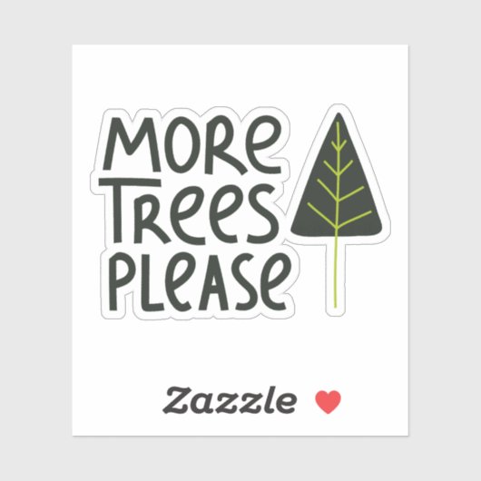 Weitere Bäume bitte Aufkleber (Blatt)