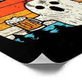 Weitere Boos Bitte Ghost Beer Retro Halloween Drin Poster (Ecke)