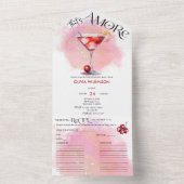 Weitere | Brautparty Aquarell All In One Einladung (Innen Boden)