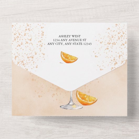 Weitere | Brautparty Aquarell All In One Einladung (Rückseite)