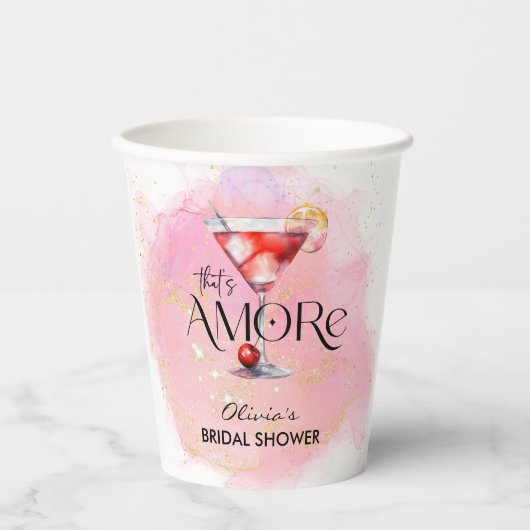 Weitere | Brautparty Aquarell Pappbecher (Vorderseite)