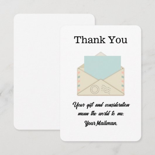Weitere Briefträger Postal Mail Carrier Dankeskarte (Vorne/Hinten)