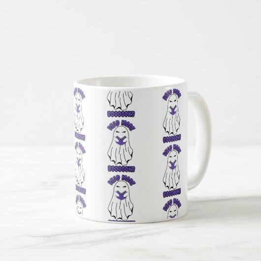 Weitere Bücher Halloween Ghost Lila Kaffeetasse (VorderseiteRechts)