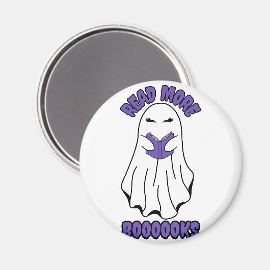 Weitere Bücher Halloween Ghost Lila Magnet (Vorderseite/Rückseite)