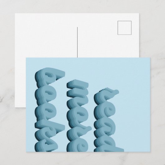 Weitere Bücher in blau lesen Postkarte (Vorne/Hinten)