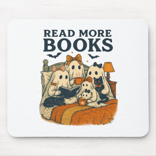 Weitere Bücher Niedlich Ghost Family Halloween Men Mousepad (Vorne)