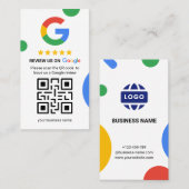 Weitere Google-Bewertungen - QR Code Business Card Visitenkarte (Vorne/Hinten)