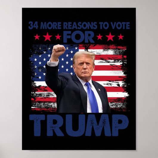 Weitere Gründe für die Wahl Trumps wegen Verurteil Poster (Vorne)