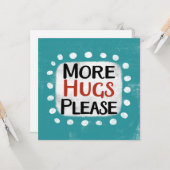 Weitere Hugs Bitte Grußkarte Karte (Vorderseite/Rückseite Beispiel)