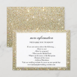 Weitere Infos Hochzeitskarte - Gold Glit Fab Rahme Einladung