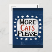 Weitere Katzen Bitte Postkarte (Vorne/Hinten)