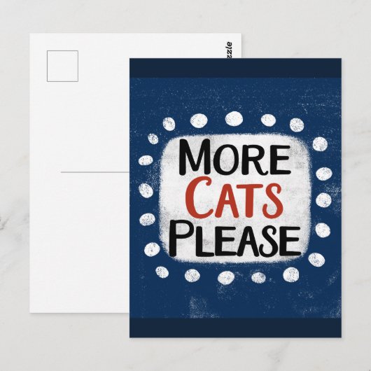 Weitere Katzen Bitte Postkarte (Vorne/Hinten)