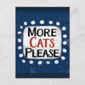 Weitere Katzen Bitte Postkarte (Vorderseite)