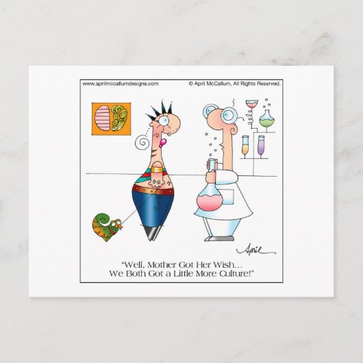 WEITERE KULTUR Cartoon Postcard bis April McCallum Postkarte (Vorderseite)