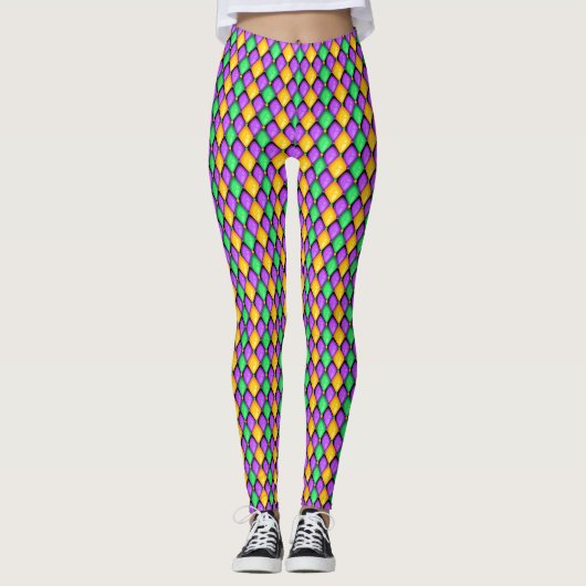 Weitere Mardi Gras Diamonds Pop Mode Leggings (Vorderseite)