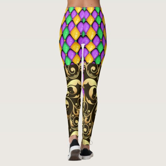 Weitere Mardi Gras Diamonds Pop Mode Leggings (Rückseite)