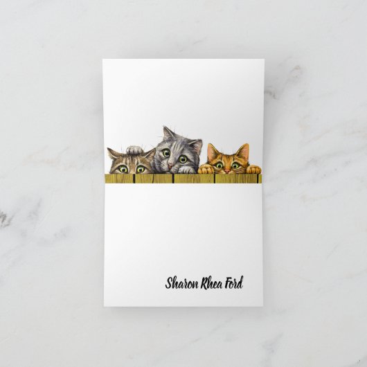 Weitere Peeking Cats Notecards Dankeskarte (Innenseite)