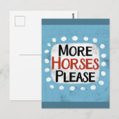 Weitere Pferde Bitte Postkarte (Vorne/Hinten)