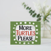 Weitere Schildkröten Bitte Postkarte (Stehend Vorderseite)