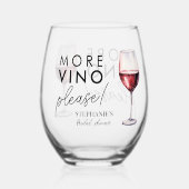 Weitere Weine Weinkultur im Brautparty Weinglas Ohne Stiel (Vorderseite)