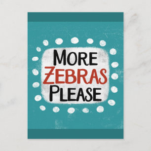 Weitere Zebras Bitte Postkarte