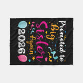 Weiterempfunden für große Schwester 2026 Baby Dusc Fleecedecke (Vorderseite (Horizontal))