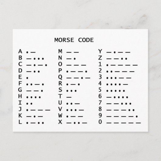 WEITERER CODE POSTKARTE (Vorderseite)