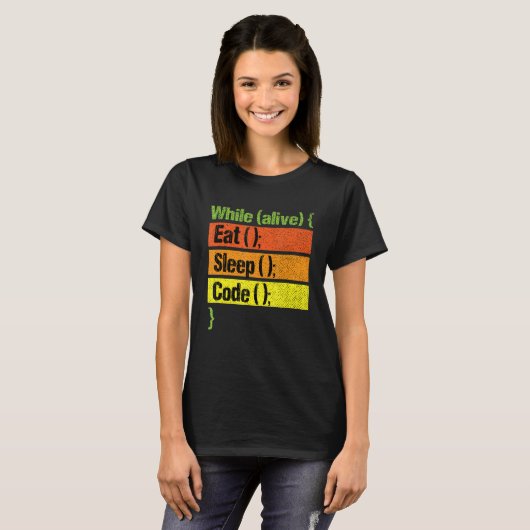 Weiteres Programmieren von Sleep-Code T-Shirt (Vorne ganz)