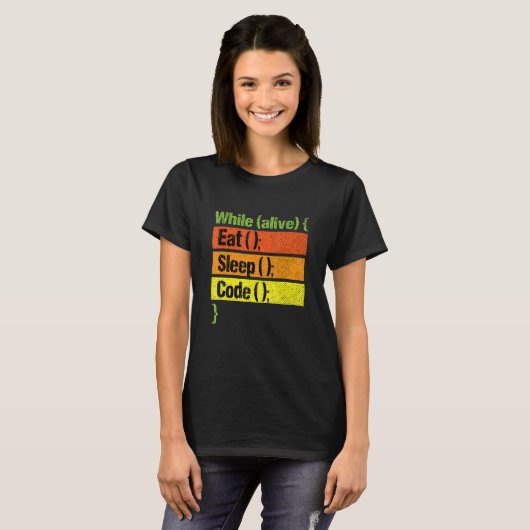 Weiteres Programmieren von Sleep-Code T-Shirt (Vorne ganz)