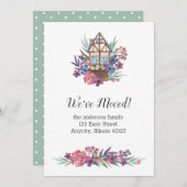 Weiterleitung, neue Zuhause-Benachrichtigung Einladung (Vorne/Hinten)