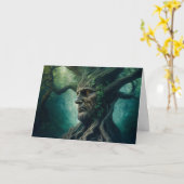 Weites Gesicht im antiken Baumwald Karte (Gelbe Blume)