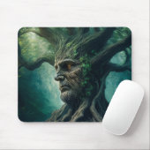 Weites Gesicht im antiken Baumwald Mousepad (Mit Mouse)