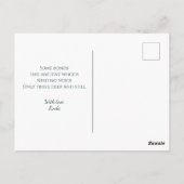 Weites Gesicht im antiken Baumwald Postkarte (Rückseite)