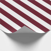 Weites Herbstfeuer- und Weißstreifen-Muster Geschenkpapier (Ecke)